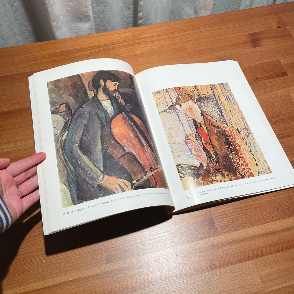 Vtg Modigliani Paperback Coffee Table Art Book Prints French Edition Yellow - Picture 4 of 14